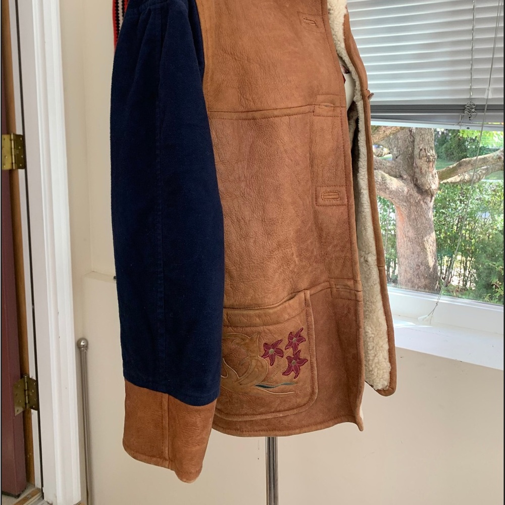 Shearling jacket with cotton sleeves by Iceberg Italy size 42